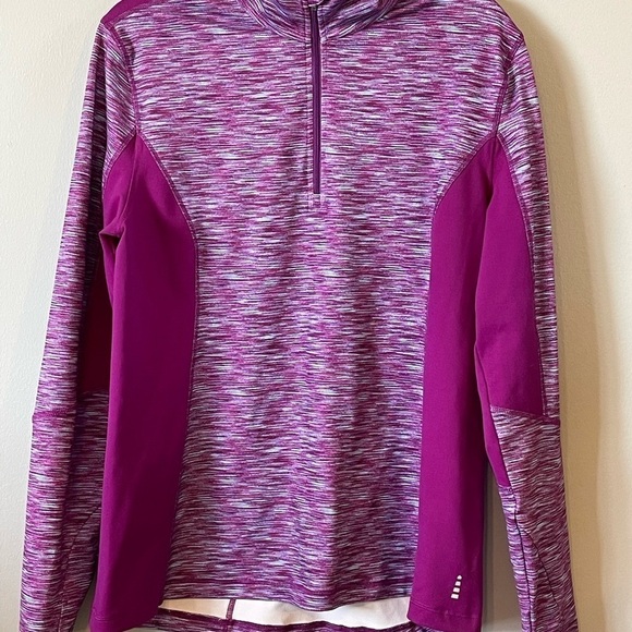Lands End Sport size Large 14/16 quarter zip with thumb holes and back pocket - Picture 8 of 16